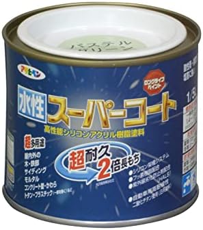 アサヒペン ペンキ 水性スーパーコート 水性多用途 パステルグリーン 1/5L