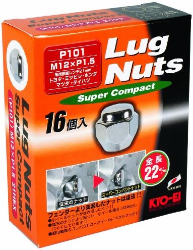 KYO-EI ( 協永産業 ) ラグナットスーパーコンパクト ( 個数:16個入 ) ( 袋タイプ 21HEX ) M12 x P1.5 P101-16P アルミ