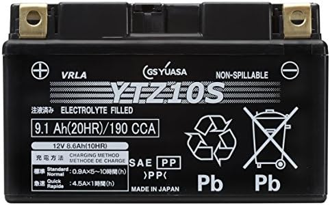 GS YUASA ( ジーエスユアサ ) シールド型 バイク用バッテリー ( 液入充電済 ) YTZ10S