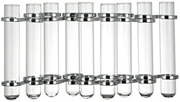 ダルトン(Dulton) リンクチューブ ベース シルバー 試験管 ガラス 花瓶 フラワー 高さ150mm 幅65~310mm 奥行35mm CH03-V76SV