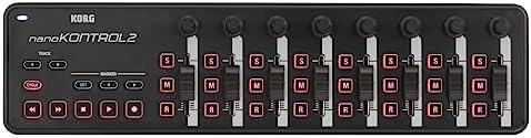 KORG 定番 USB MIDIコントローラー nanoKONTROL2 BK ブラック 音楽制作 DTM コンパクト設計で持ち運びに最適 すぐに始められるソフトウェアライセンス込み