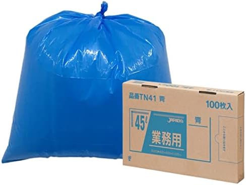 ジャパックス(JAPACK'S) ゴミ袋 青 横65㎝×縦80cm 厚さ0.025mm 45L BOXシリーズ 1枚ずつ取り出せる ポリ袋 TN41 100枚入