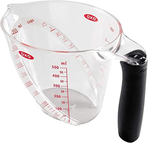 OXO 計量カップ 電子レンジ 食洗機 対応 耐熱 アングルドメジャーカップ 中 500ml クリア