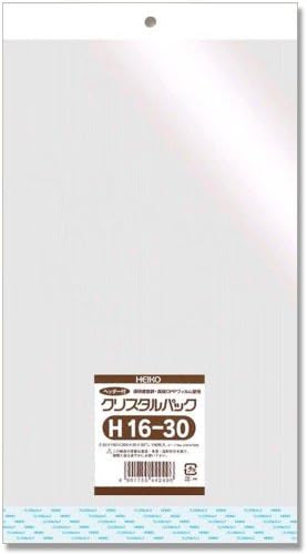 シモジマ ヘイコー 透明 OPP袋 クリスタルパック ヘッダー付 16×30cm 100枚 H16-30 006747500