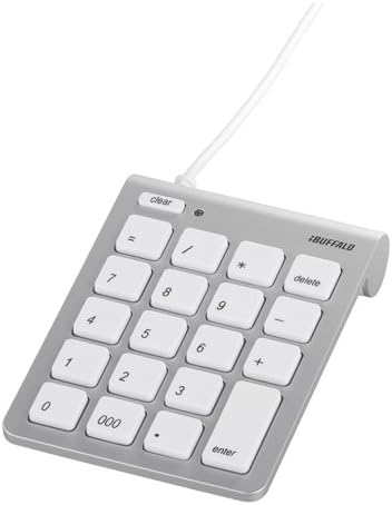 バッファロー iBUFFALO テンキーボード Mac用 USB接続 スリム 独立キー シルバー BSTK08MSV