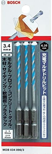 BOSCH(ボッシュ) 充電マルチドリルビット3.4mmφ 3本組 MDB034090/3