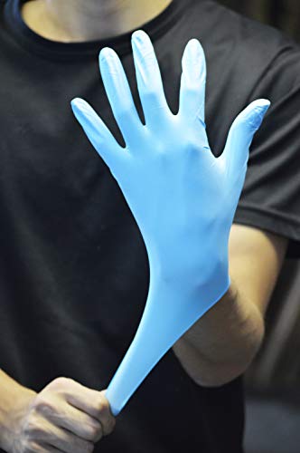 川西工業 ニトリル極薄手袋 粉なし 100枚入 #2041 ブルー L
