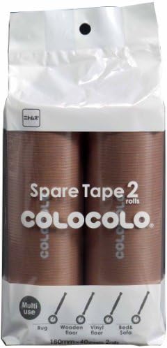 ニトムズ コロコロ スペアテープ コロフル カラーテープ フローリング カーペット対応 40周 ブラウン C4497 2巻入