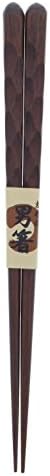 イシダ 日本製 箸 男性用 太め 乱彫 一半 木製 (天然木) 漆 先角 23.5cm