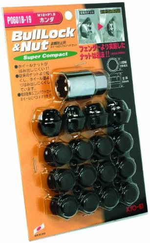 KYO-EI ( 協永産業 ) Bull Lock Super Compact ブルロックスーパーコンパクト ( 袋タイプ 19HEX ) M12 x P1.5 4H車用 ( 個数：16P ) ( 品番 ) P0601B-19