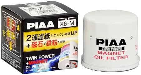 PIAA オイルフィルター ツインパワー+マグネット 1個入 (スバル/三菱/マツダ車用) インプレッサ・ekシリーズ・CX-5_他 Z6-M