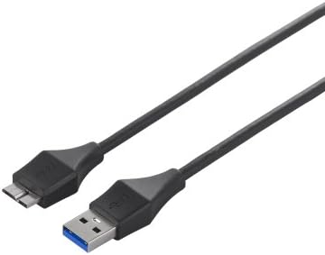 バッファロー BUFFALO ユニバーサルコネクター USB3.0 A to microB スリムケーブル ブラック 2m BSUAMBSU320BK