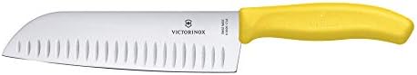 VICTORINOX(ビクトリノックス) 三徳包丁 溝付 17cm イエロー スイスクラシック 万能包丁 6.8526.17L8-X1