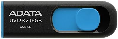 ADATA Technology USB3.0直付型フラッシュメモリー DashDrive UV128 16GB (ブラック+ブルー) AUV128-16G-RBE