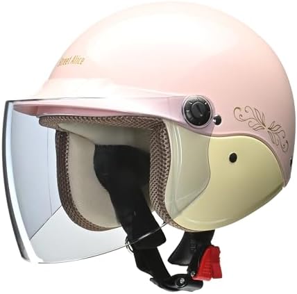 リード工業(LEAD) バイクヘルメット セミジェット Street Alice パールピンク QJ-3 - ワンサイズ