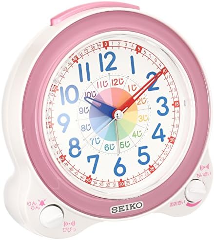 セイコー クロック 目覚まし時計 置き時計 知育 アナログ ピンク KR887P SEIKO