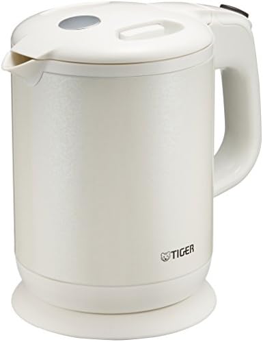 タイガー魔法瓶(TIGER) 電気ケトル 湯沸かし ステンレス わく子 0.8L 転倒お湯漏れ防止 カラ炊き防止 蒸気レス ホワイト PCH-G080WP