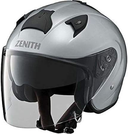 ヤマハ(Yamaha)バイクヘルメット ジェット YJ-14 ZENITH サンバイザーモデル 90791-2279L クリスタルシルバー L (頭囲 58cm~59cm)