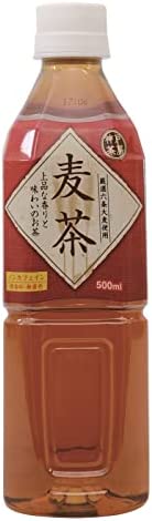 神戸茶房 麦茶 PET 500ml ×24本 ( 厳選六条大麦使用 ノンカフェイン 無香料 無着色 国内製造 )