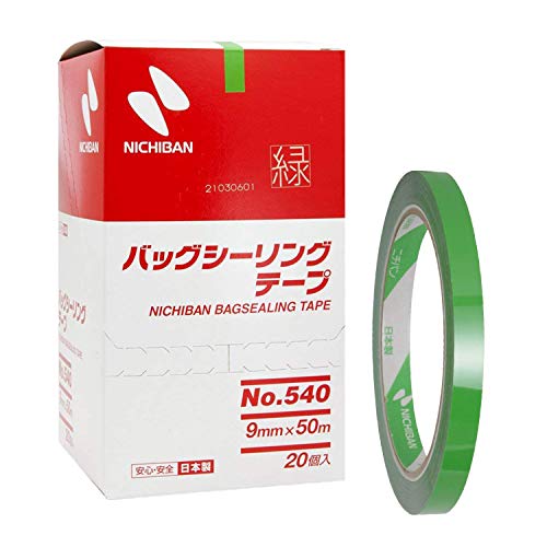 ニチバン バッグシーリングテープ 540 (9mm×50m) 緑 540G 41219410