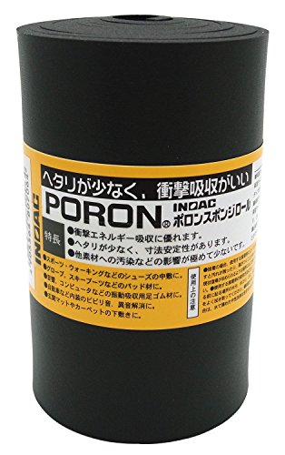 イノアック ポロンスポンジロール 3tX100mmX1M テープ無 黒 L24-3100M