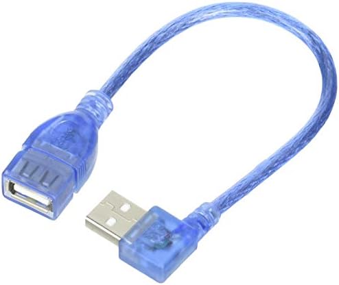 変換名人 USB(A)延長ケーブル ( 横向きL型・オス - メス ) ( 20cm ) USBA-CA20LL