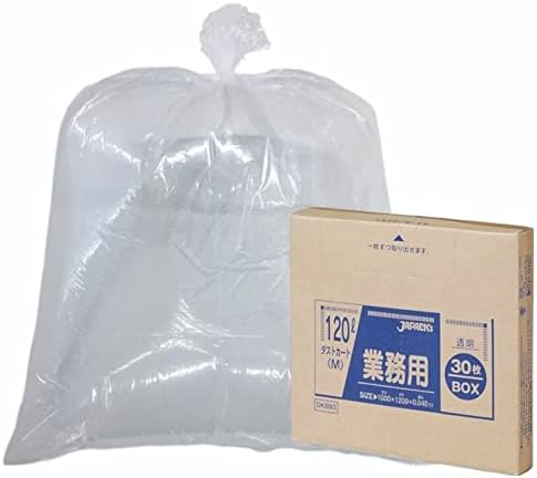 ジャパックス ゴミ袋 透明 120L Mサイズ 横100×縦120cm 厚み0.040mm BOX 業務用 ポリ袋 1枚ずつ取り出せるタイプ DKB-93 30枚入