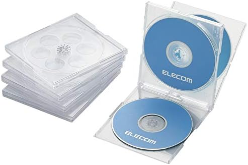 エレコム DVD BD CDケース プラケース 標準タイプ 4枚収納 5枚パック クリア CCD-JSCNQ5CR