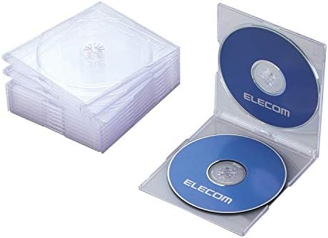 エレコム CD/DVDスリムプラケース/2枚収納/10パック/クリア