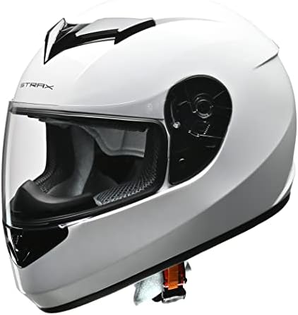 リード工業(LEAD) バイクヘルメット フルフェイス STRAX ホワイト Mサイズ 57-58cm未満 SF-12
