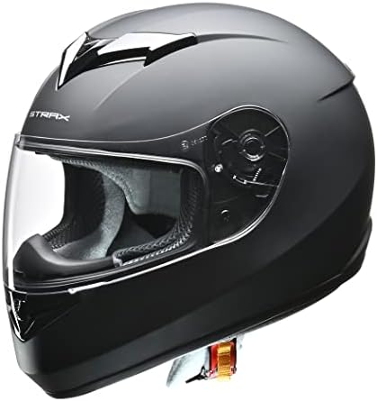 リード工業(LEAD) バイクヘルメット フルフェイス STRAX マットブラック Mサイズ(57-58cm未満) SF-12