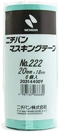 ニチバン マスキングテープ 20mm×18m 60巻入 222H-20BOX ミントグリーン