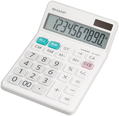 シャープ 電卓 普通電卓 シャープ ナイスサイズタイプ 10桁 EL-N431-X ホワイト