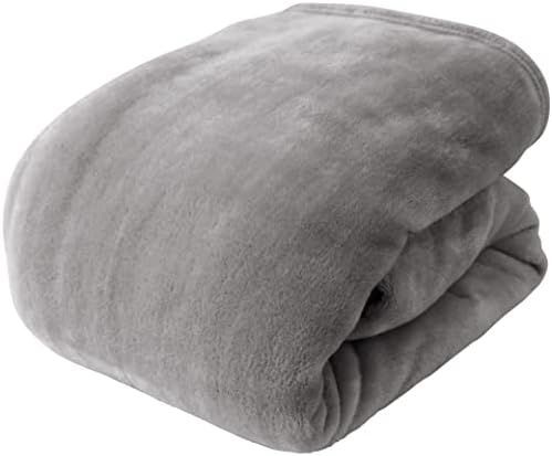 アクア(AQUA) mofua 毛布 セミダブル 冬用 ブランケット モフア マイクロファイバー グレー あったか もふもふ 洗える 乾きやすい50000213