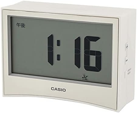 CASIO(カシオ) 目覚まし時計 電波 ホワイト デジタル 温度 湿度 カレンダー 表示 タイマー 付き DQD-S01J-7JF 7.1×9.6×3.6cm
