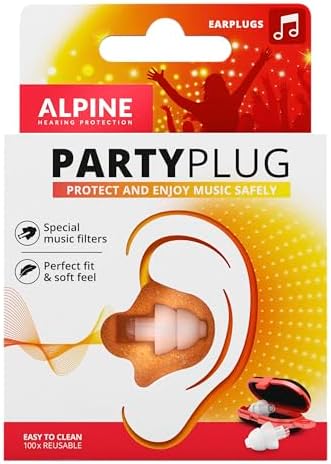 ALPINE HEARING PROTECTION イヤープラグ 耳栓 テレワーク/在宅勤務 消音 アルパイン PartyPlug 透明