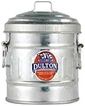 ダルトン(Dulton) マイクロ ガベージカン ガルバナイズド 大人の子供心くすぐる 極小サイズのガベージカン 卓上ふた付きゴミ箱 ブリキ缶 高さ110mm 直径90mm 100-244GV