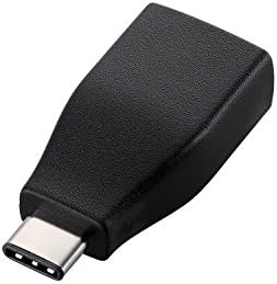 エレコム USBアダプタ 充電・データ転送用 Type-C&USB3.1 Standard-A USB3.1 iPhone15対応 最大15W(5V/3A)の充電 最大5Gbpsのデータ転送 ブラック USB3-AFCMADBK