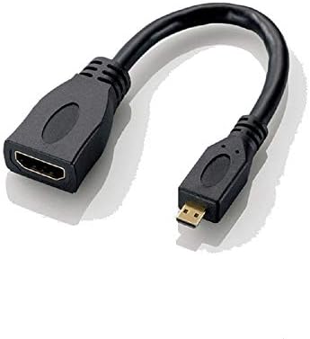 エレコム HDMI (メス) - micro HDMI (オス ) 変換ケーブル 10cm ブラック AD-HDAD2BK