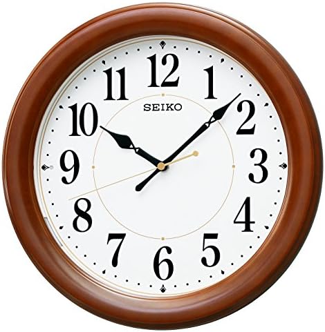 セイコークロック(Seiko Clock) セイコー クロック 掛け時計 自動点灯 電波 アナログ 夜でも見える 木枠 茶 木地 KX204B SEIKO