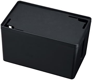 サンワサプライ ケーブル&タップ収納ボックス Sサイズ ブラック CB-BOXP1BKN2