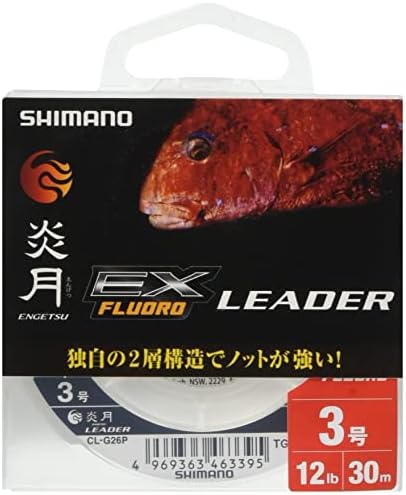 シマノ(SHIMANO) ショックリーダー 炎月 真鯛 EX フロロカーボン 2.5号~6.0号 30m クリアー CL-G26P 釣り糸