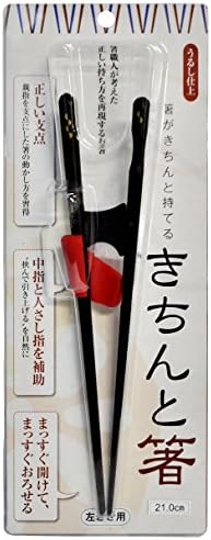 イシダ 箸のもちかたをサポート きちんと箸 おとな用 21cm 左利き用 ブラック