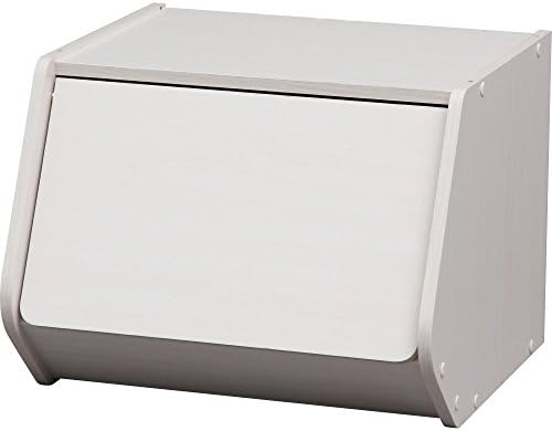 アイリスオーヤマ カラーボックス 棚 本棚 収納 組み合わせ自由 スタック ボックス 扉付き 幅40×奥行38.8×高さ30.5cm オフホワイト STB-400D
