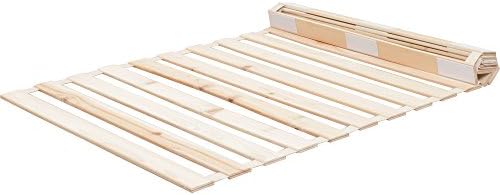 アイリスプラザ ベッド マット すのこマット 折りたたみ ロール式 シングル 国産ヒノキ 檜 ベッドフレーム すのこベッド 通気性