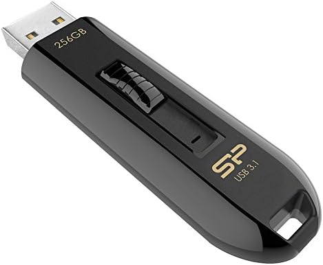 シリコンパワー USBメモリ 256GB USB3.1 & USB 3.0 スライド式 ブラック Blaze B21 SP256GBUF3B21V1K