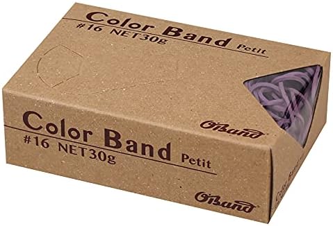 オーバンド 輪ゴム カラーバンド プチ 30g箱 #16 一般的な 標準サイズ バイオレット バイオレット 紫 GGC-030-VT 共和 カラフル 色つきワゴム カラー 少量