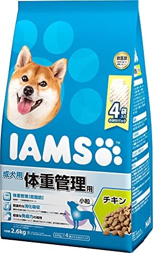 アイムス (IAMS) ドッグフード 成犬用 体重管理用 小粒 チキン 2.6キログラム (x 1)