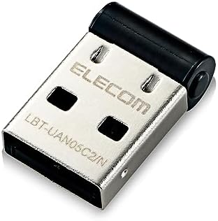 エレコム Bluetooth USB アダプタ USB-Aコネクタ Class2 Bluetooth4.0 超小型 省電力 EDR/LE対応 (Windows 11/10/8.1/8/7 対応) ブラック LBT-UAN05C2/N