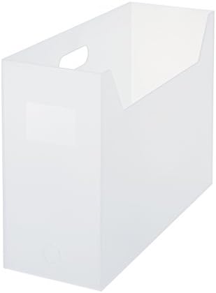 ライクイット (like-it) 収納ケース ファイルボックス スクエア ワイド 約幅13×奥34×高25.4cm ホワイト (半透明) 日本製 MX-28 卓上収納 立てる収納 ホワイト(半透明)